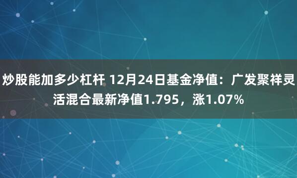 炒股能加多少杠杆 12月24日基金净值：广发聚祥灵活混合最新净值1.795，涨1.07%