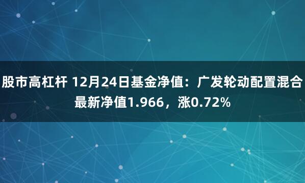 股市高杠杆 12月24日基金净值：广发轮动配置混合最新净值1.966，涨0.72%